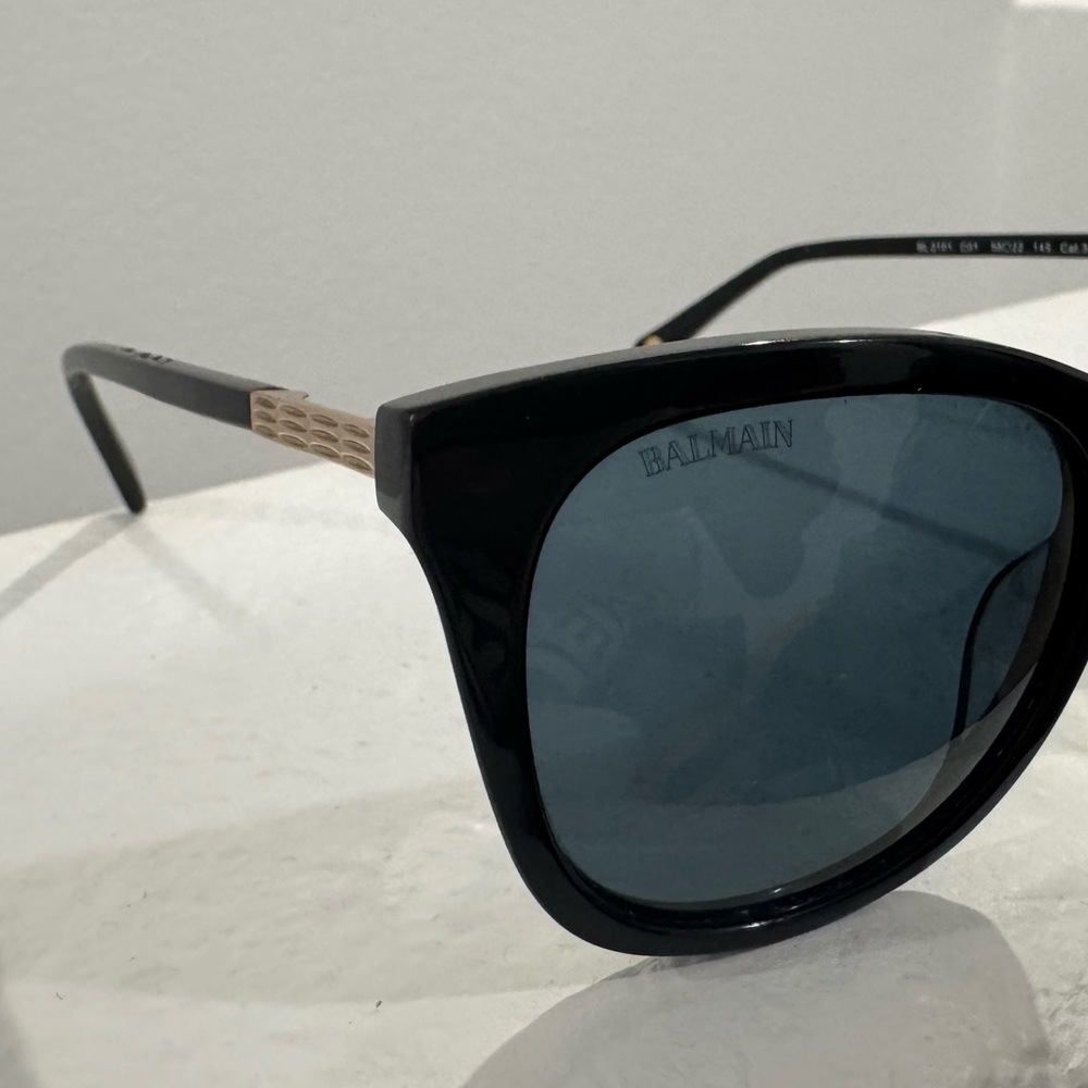 Balmain Black and Gold Sunglasses